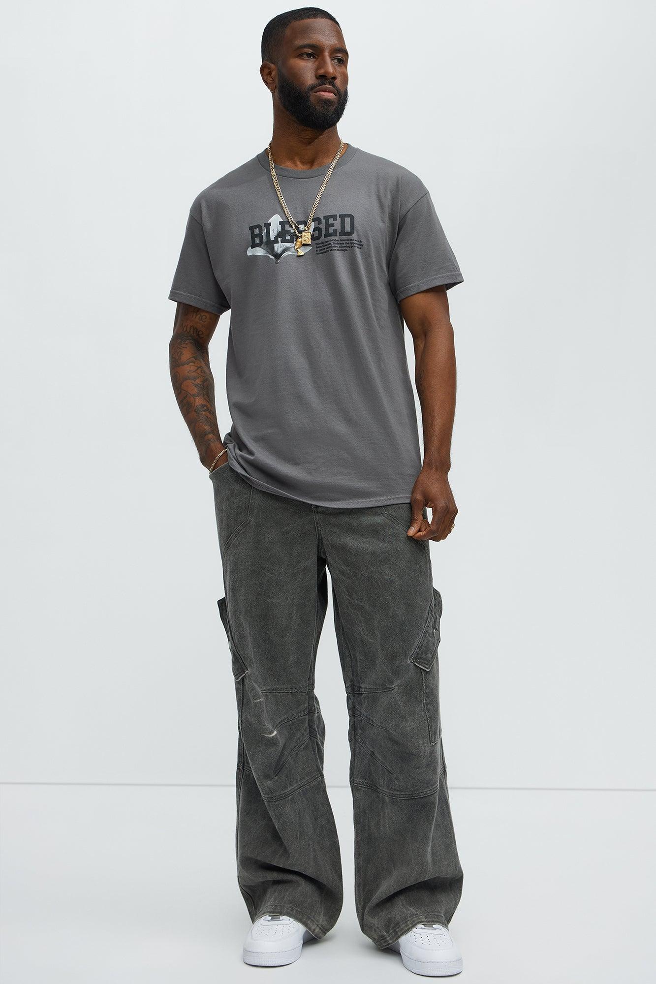 Blessed And Growing Short Sleeve Tee - Charcoal Male Product Image