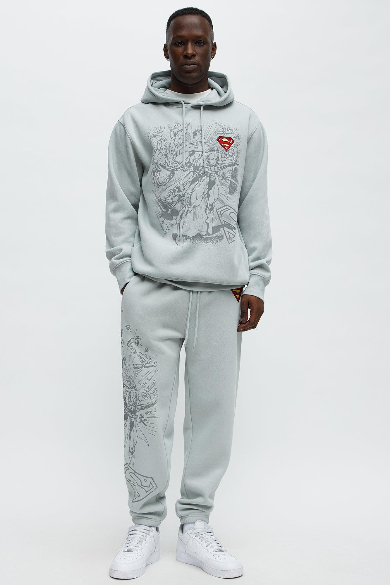 Superman Man Of Steel Hoodie - Grey Product Image