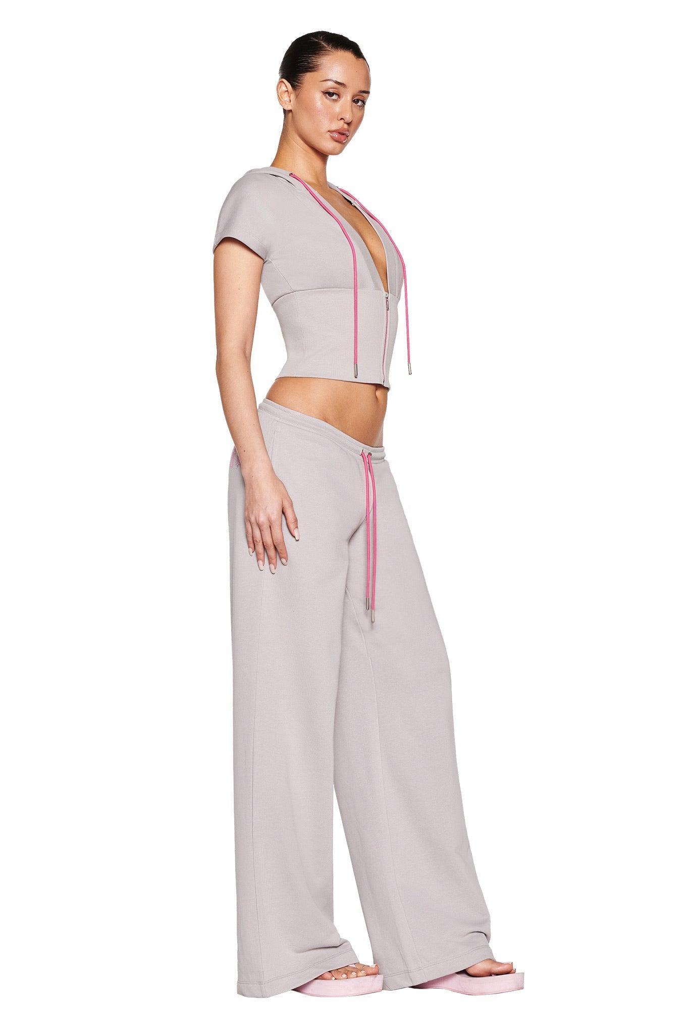 ARLO TRACK PANT - GREY : PINK Product Image