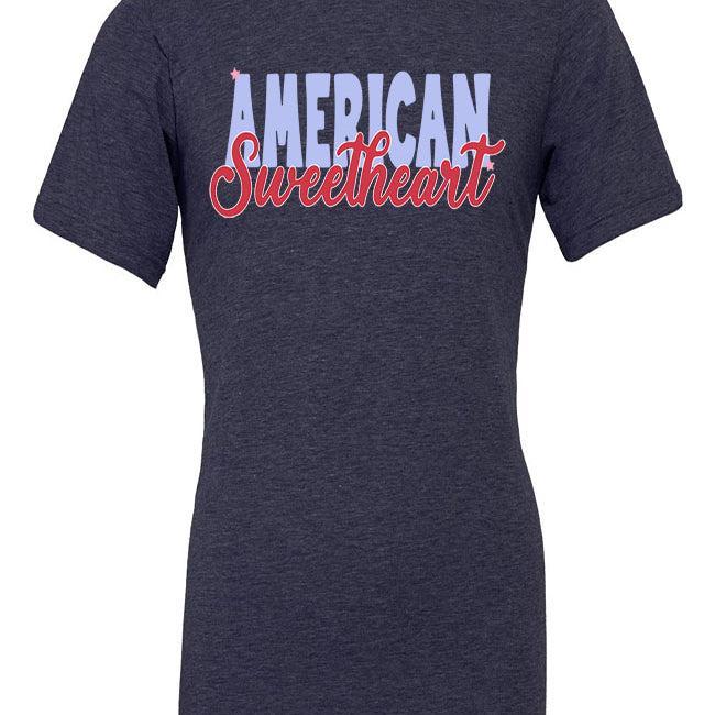 American Sweetheart Navy Graphic Tee FINAL SALE Product Image