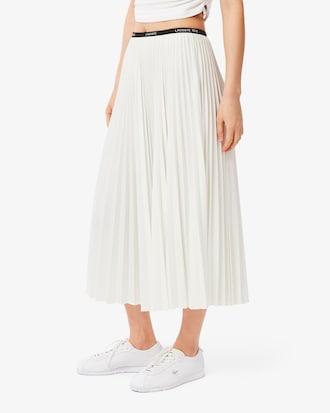 Long Pleated Elasticated Waist Skirt Product Image