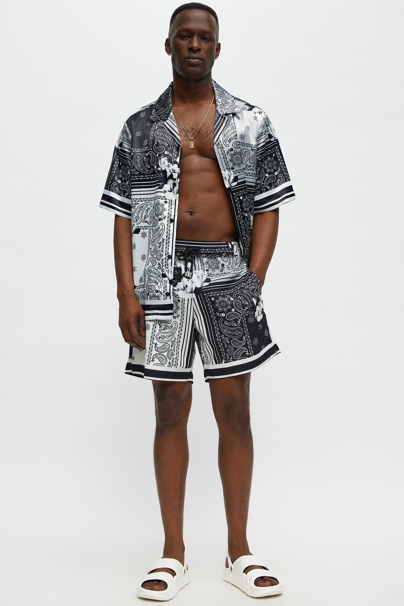 Paisley Drift Swim Classic Trunk - Black/combo Male Product Image