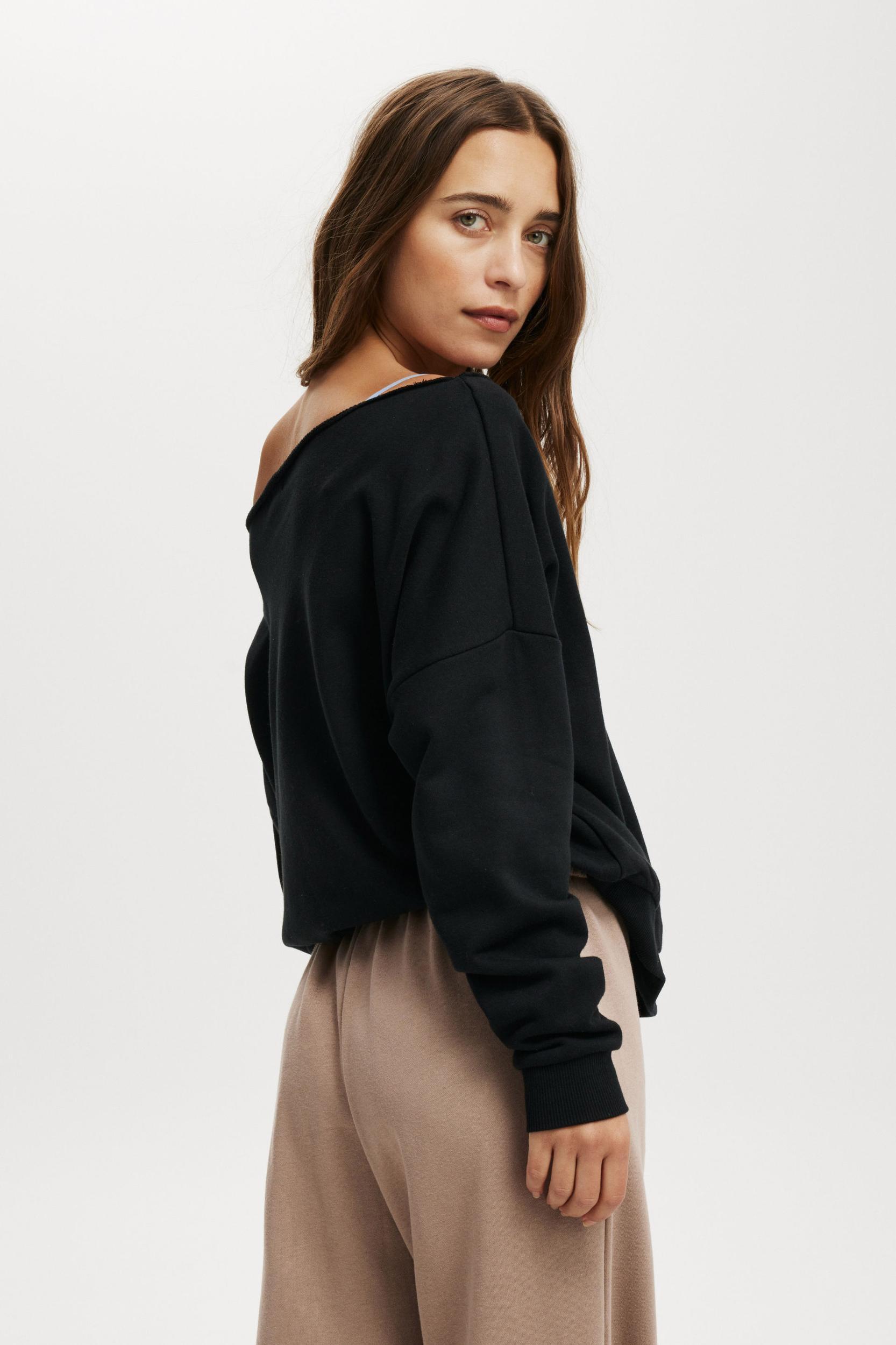 Classic Fleece Off The Shoulder Sweatshirt Product Image