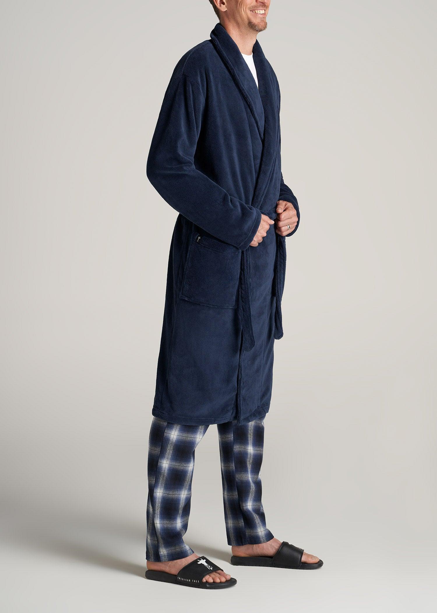 Robe for Tall Men in Navy Male Product Image