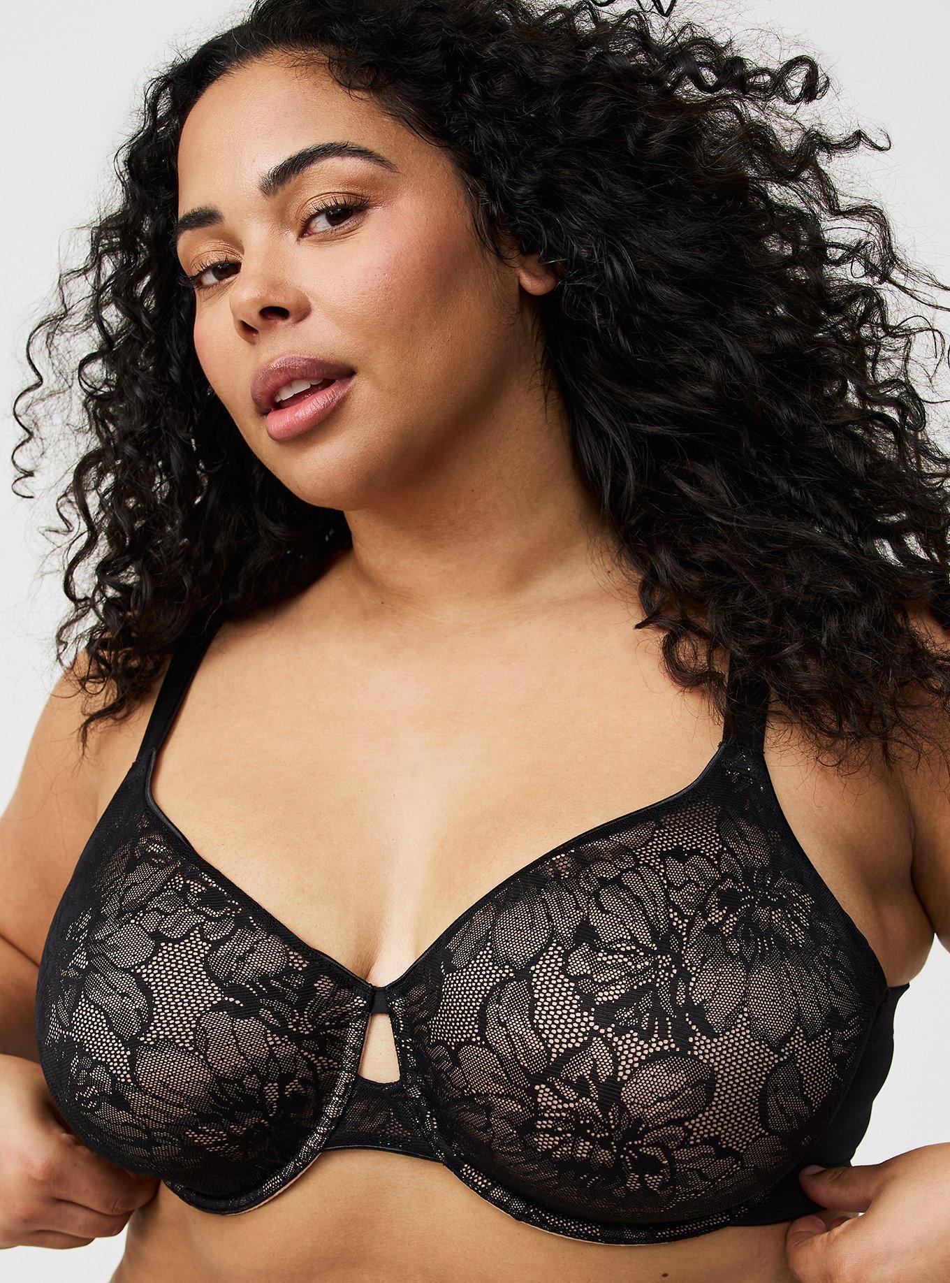 Full-Coverage Unlined Lace Bra Product Image