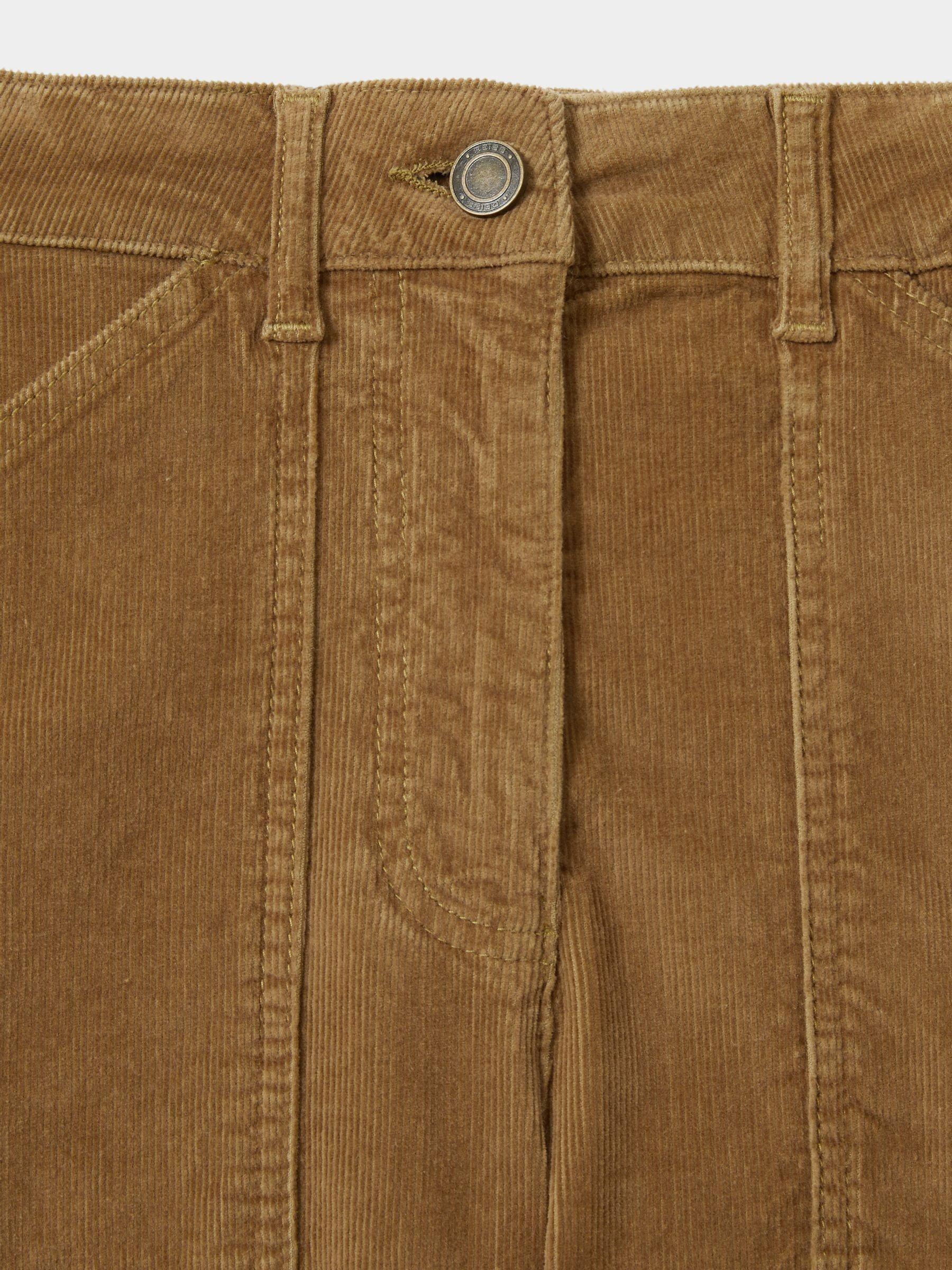 Cotton-Blend Corduroy Flared Trousers in Brown Product Image