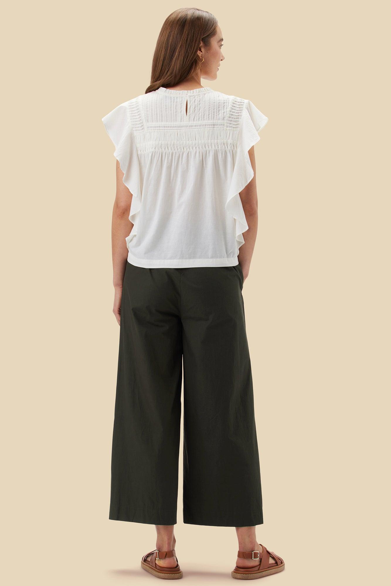 Aida Organic Cotton Blouse - Ivory Product Image