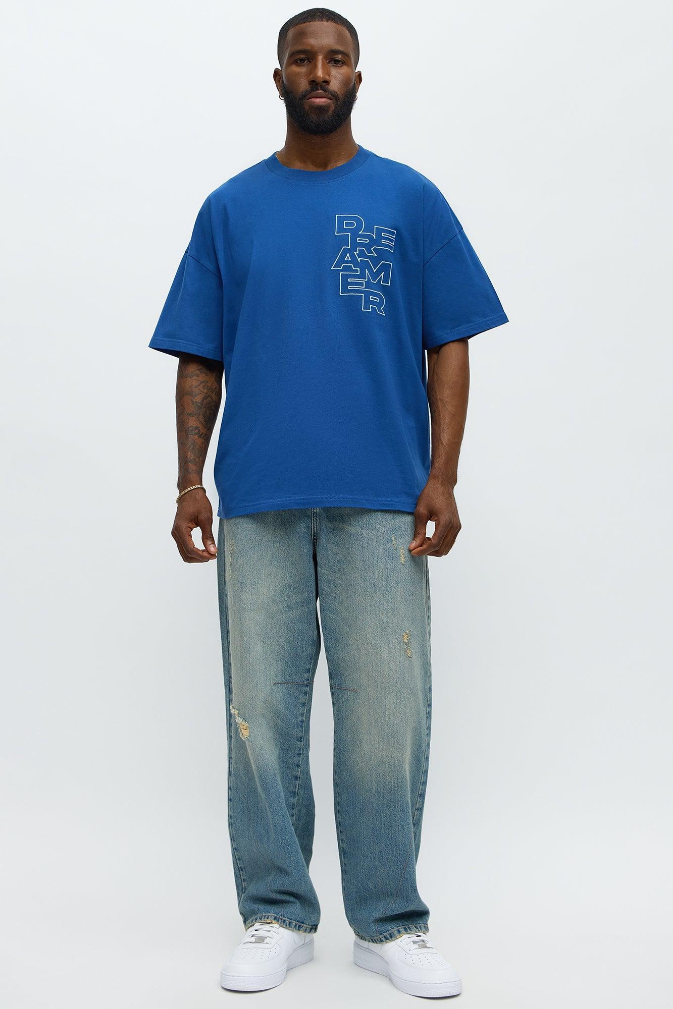 Relaxed Fit Dreamer Tshirt - Blue Male Product Image