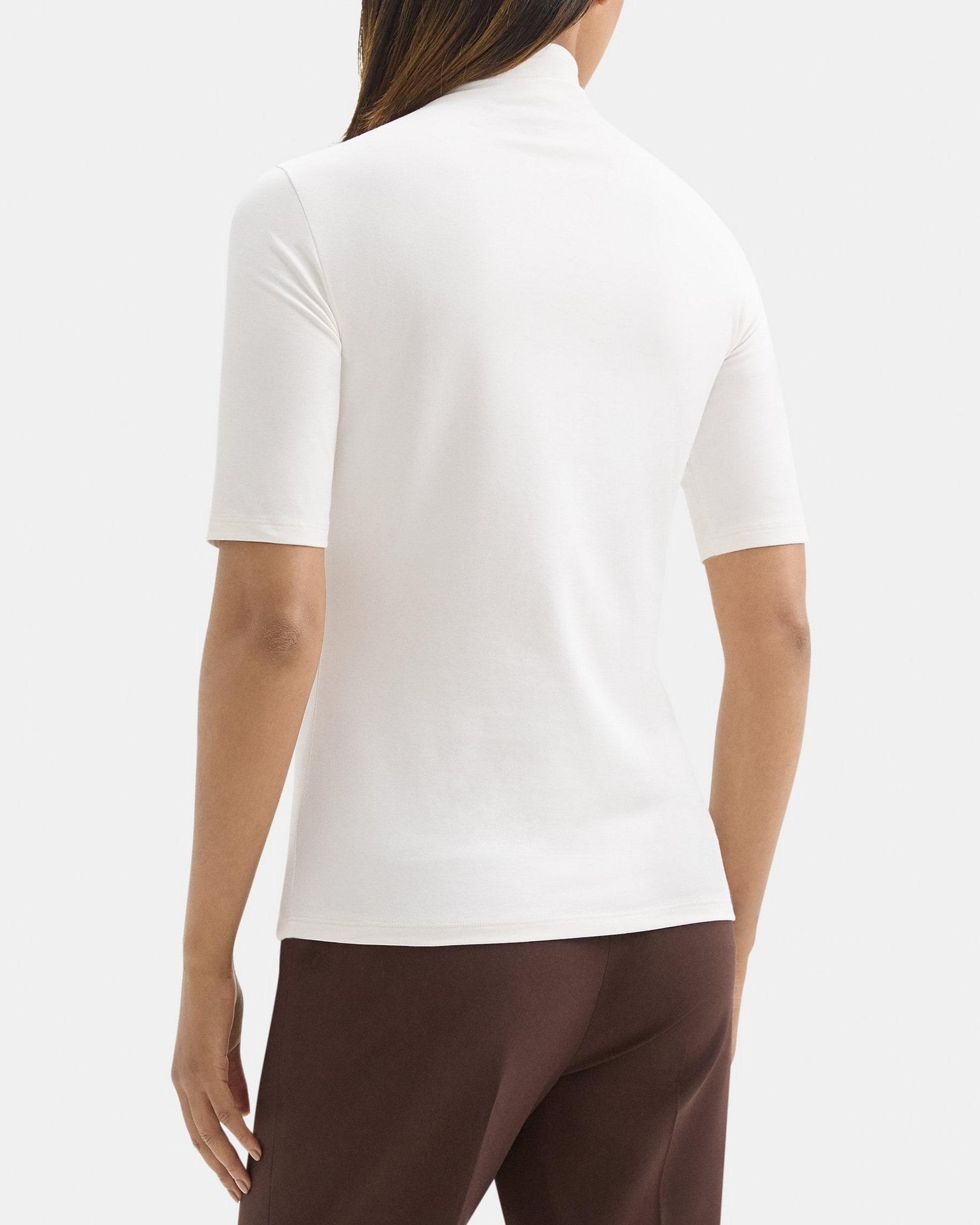 Turtleneck Tee in Pima Cotton Jersey Product Image