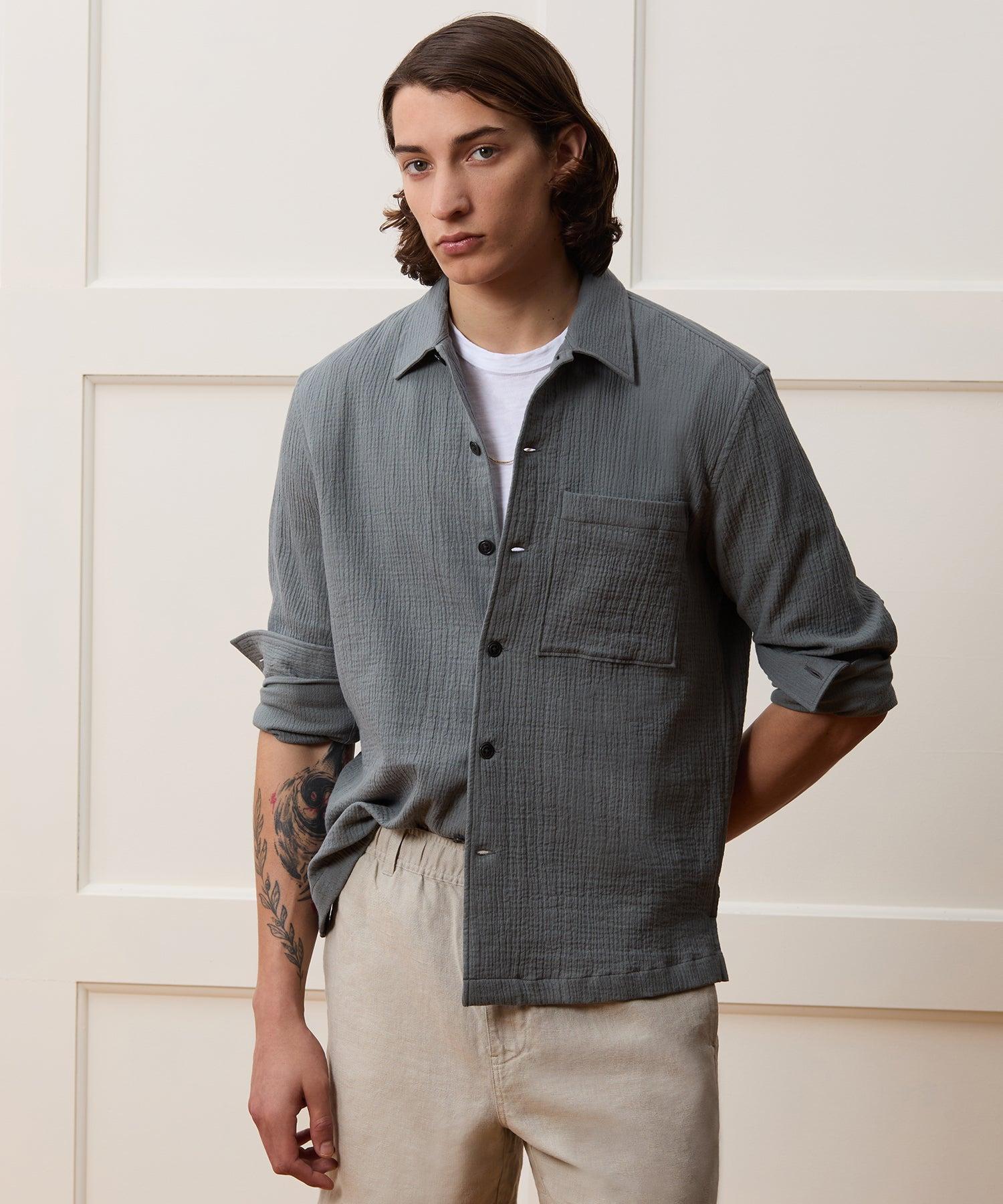 Cotton Double Cloth Gauze Overshirt Product Image