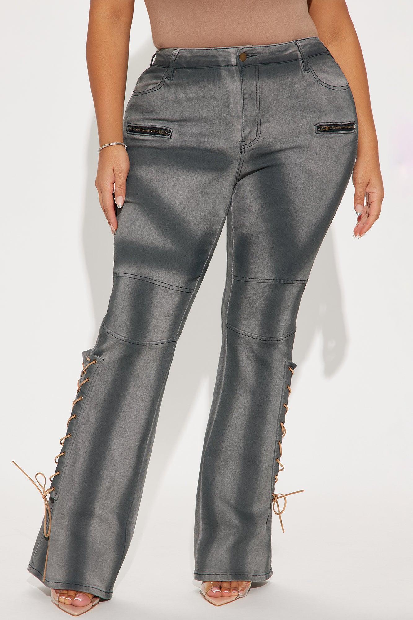 Take My Word Flare Pant - Charcoal Product Image