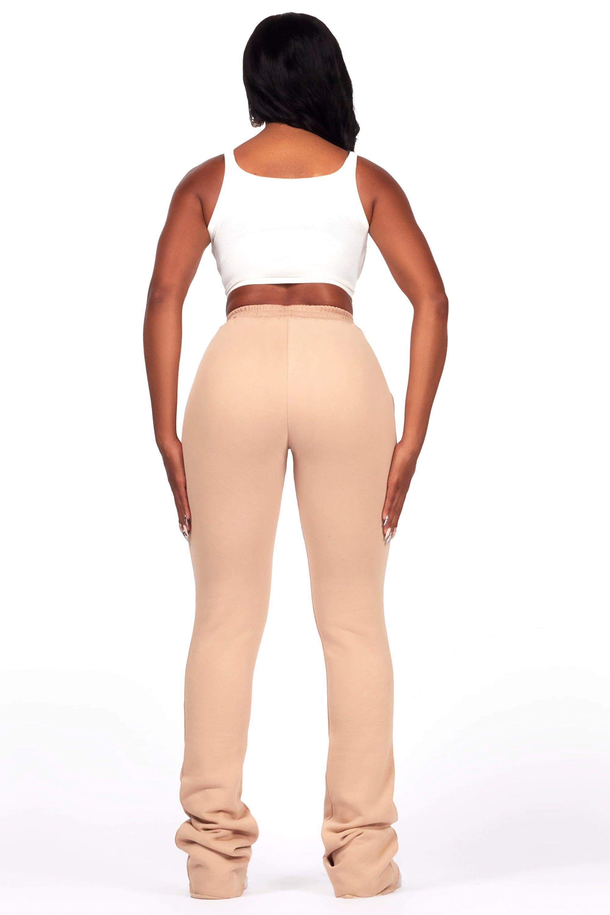 Jacoya Beige Super Stacked Track Pant Female Product Image