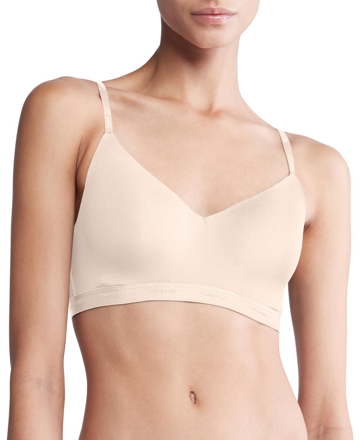 Calvin Klein Womens Form To Body Lightly Lined Bralette - Blue - XL Product Image