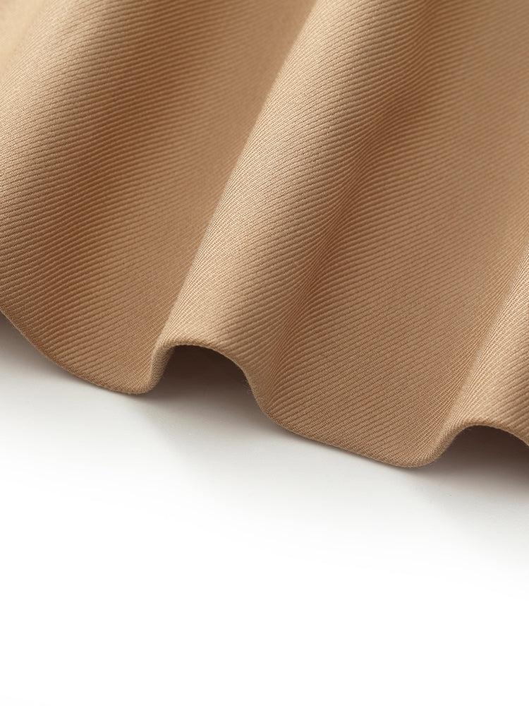 Worsted Wool Women Cropped Trench Coat With Belt Product Image