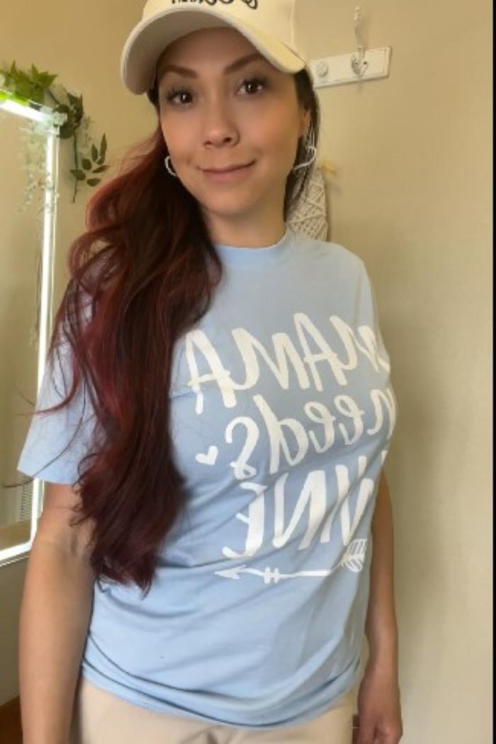 Mama Needs Wine Graphic Tee Product Image