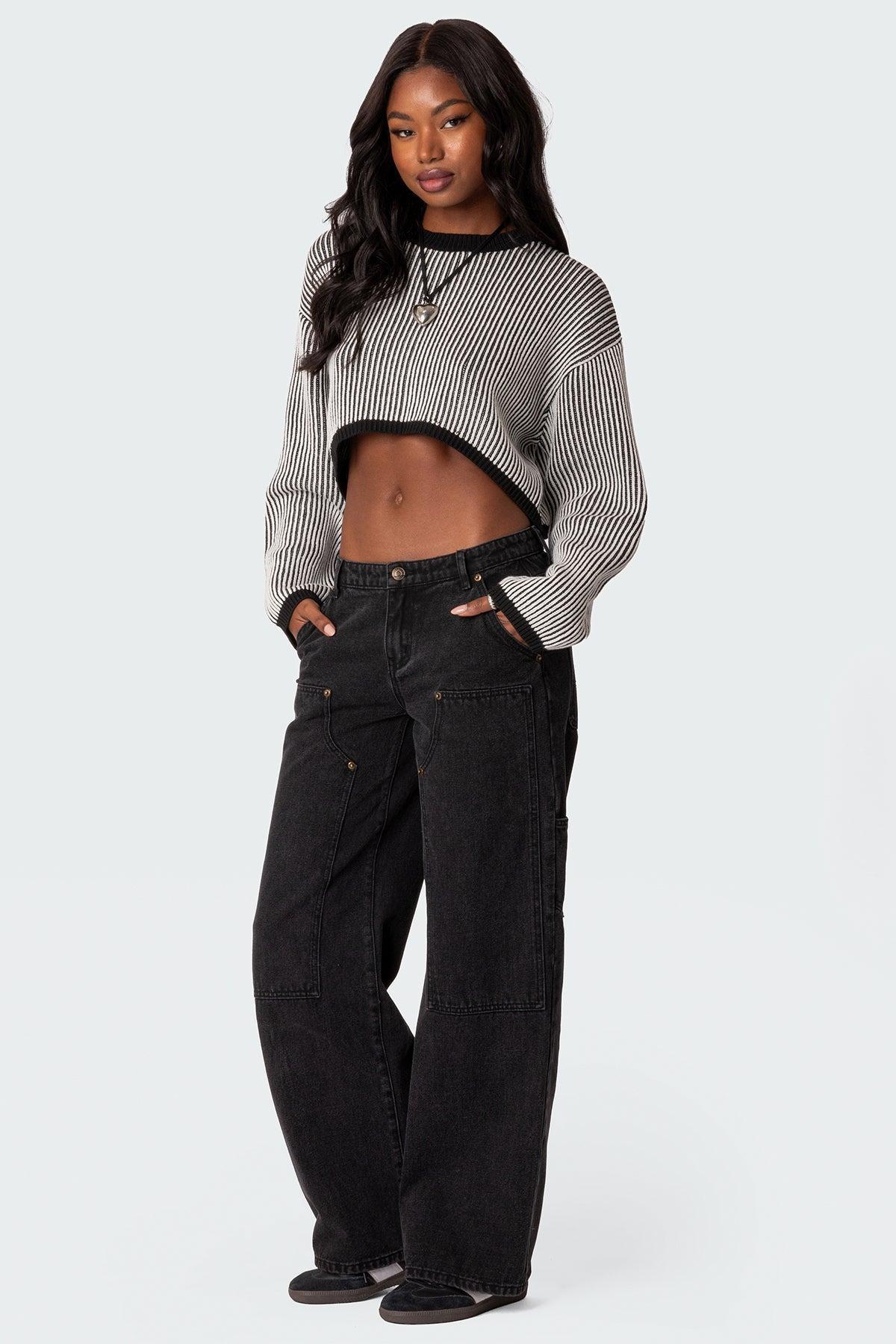 Gwenyth Textured Cropped Sweater Product Image