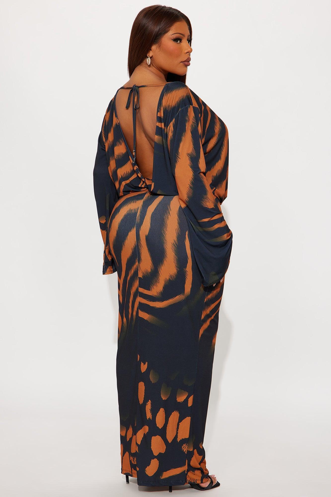 After Hours Backless Maxi Dress - Black/combo Female Product Image