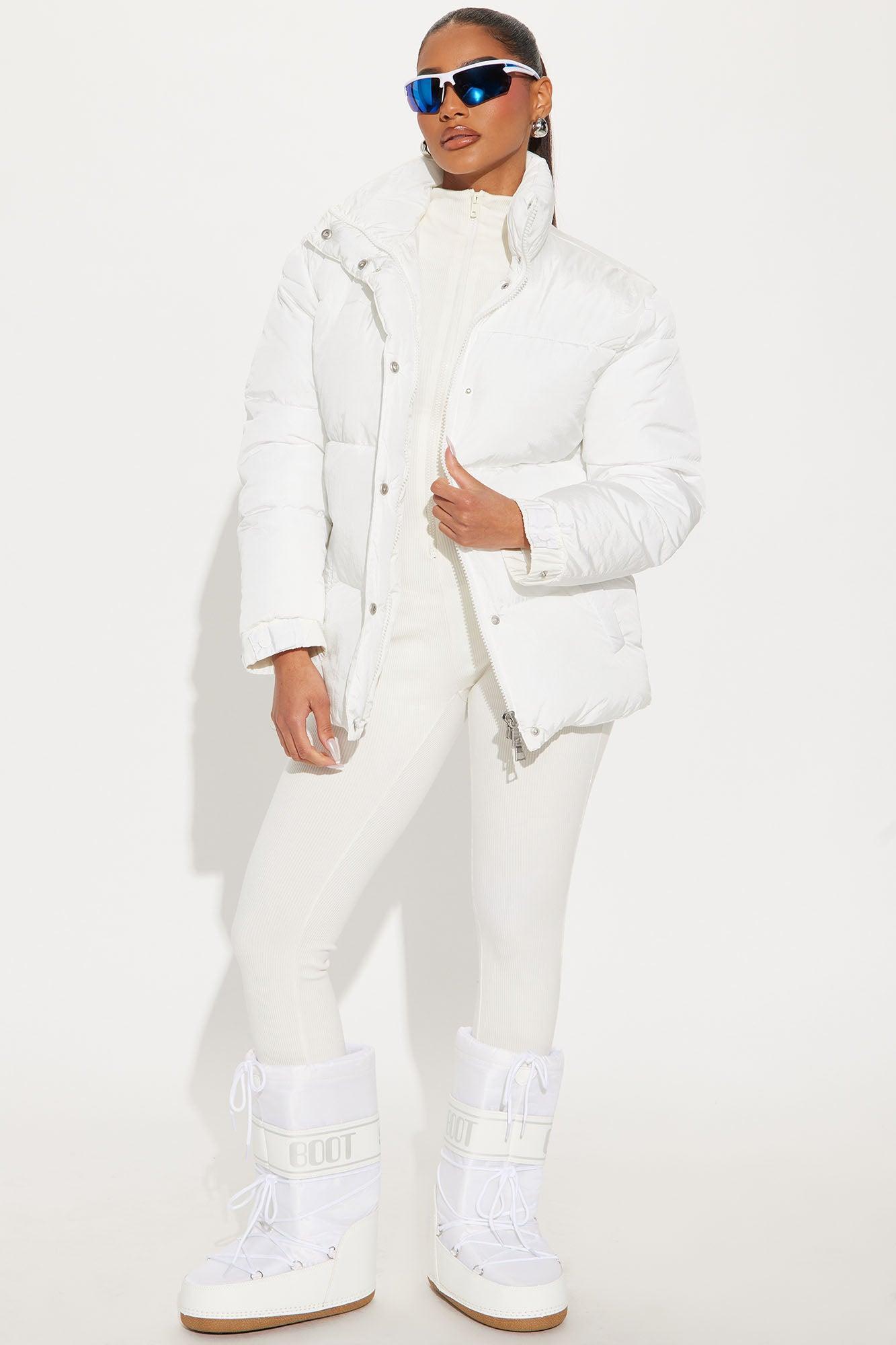 Hit The Slopes Puffer Jacket - White Product Image