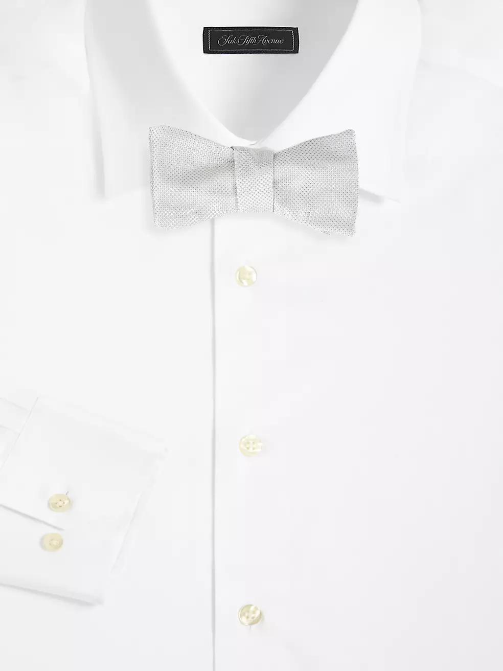 COLLECTION Dotted Diamond Silk Bow Tie Product Image