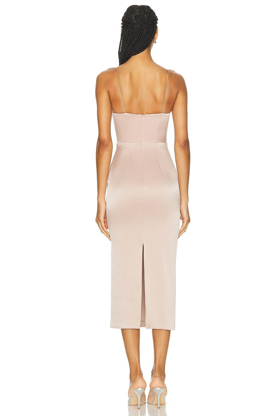 Satin Bustier Midi Dress Product Image