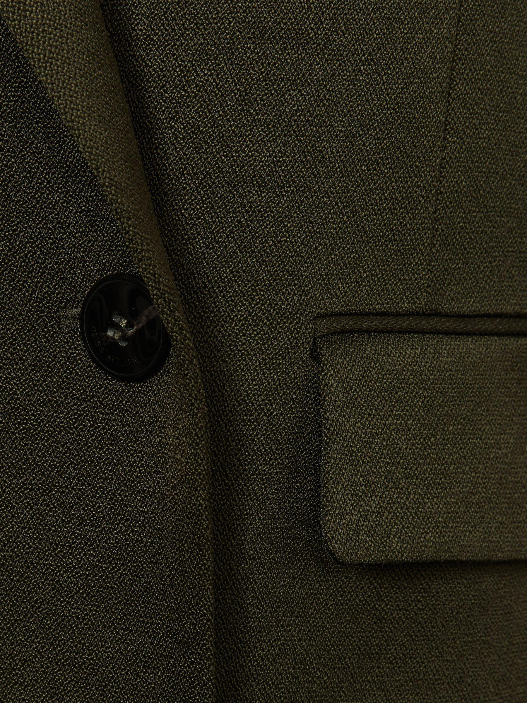 Atelier Double-Breasted Crepe Suit Jacket in Green Product Image