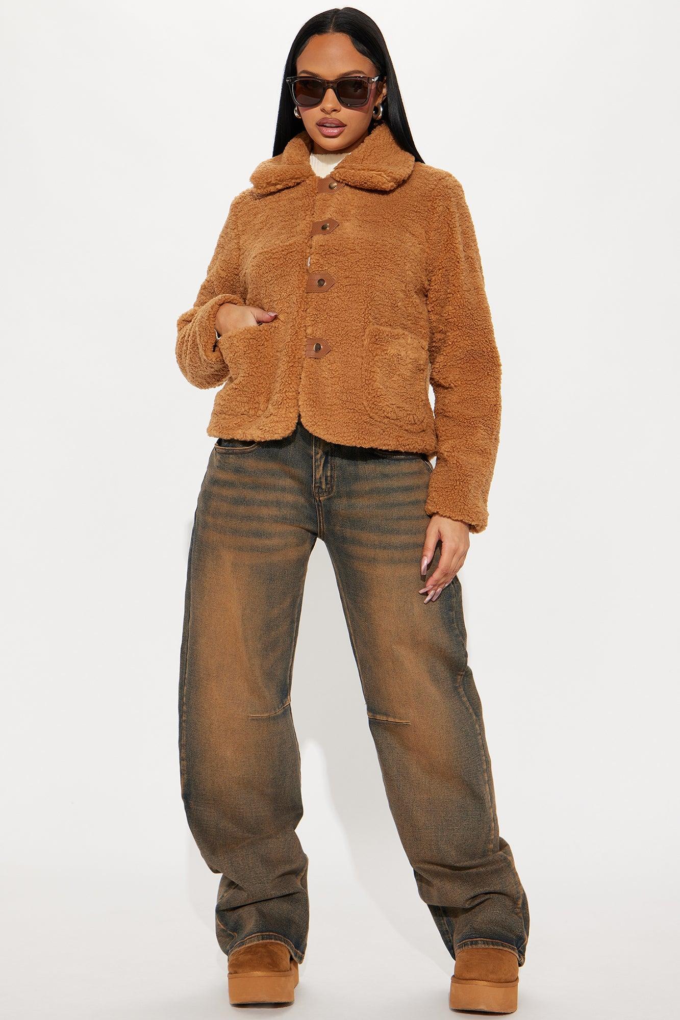Michelle Sherpa Coat - Mocha Product Image