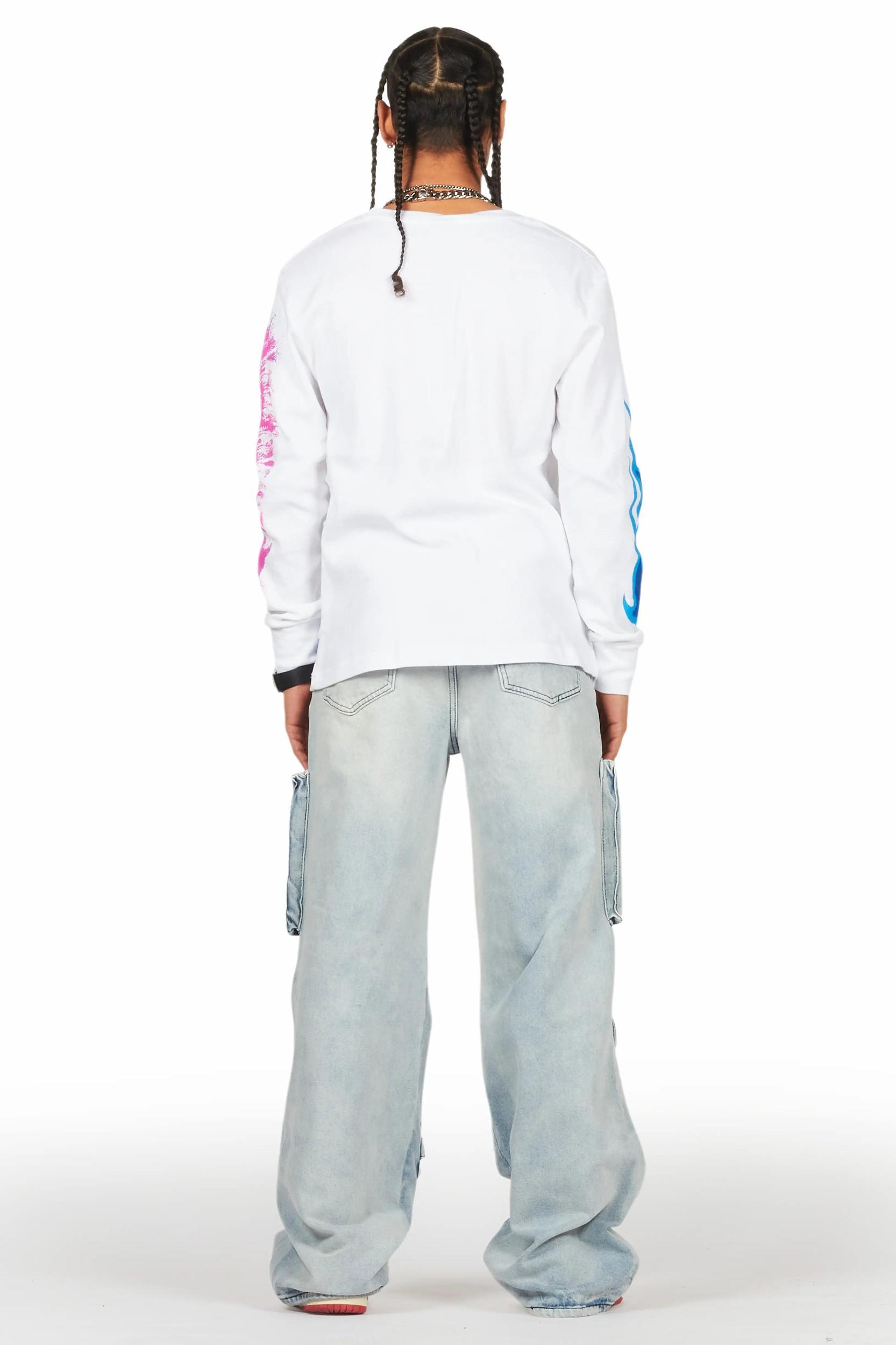 Esben Blue Baggy Fit Jean Male Product Image