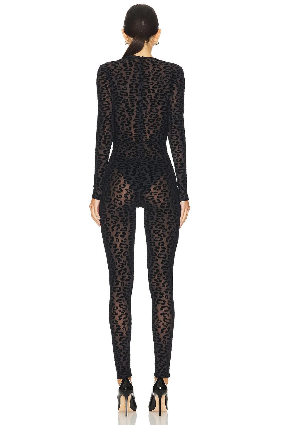 Flocked Leopard Catsuit Product Image