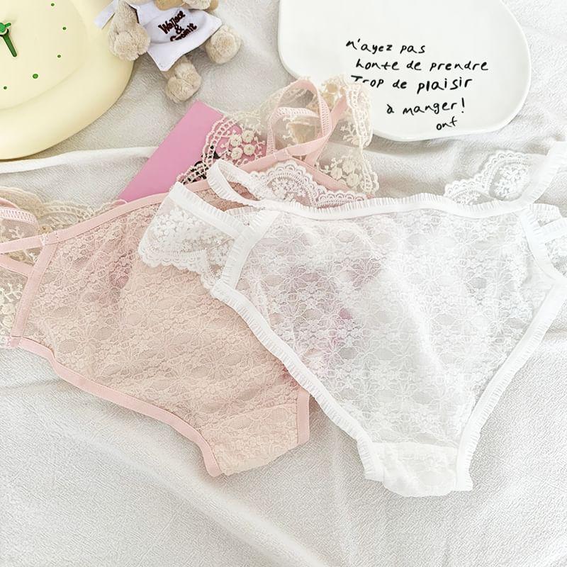 Lace Bowknot Panty Product Image