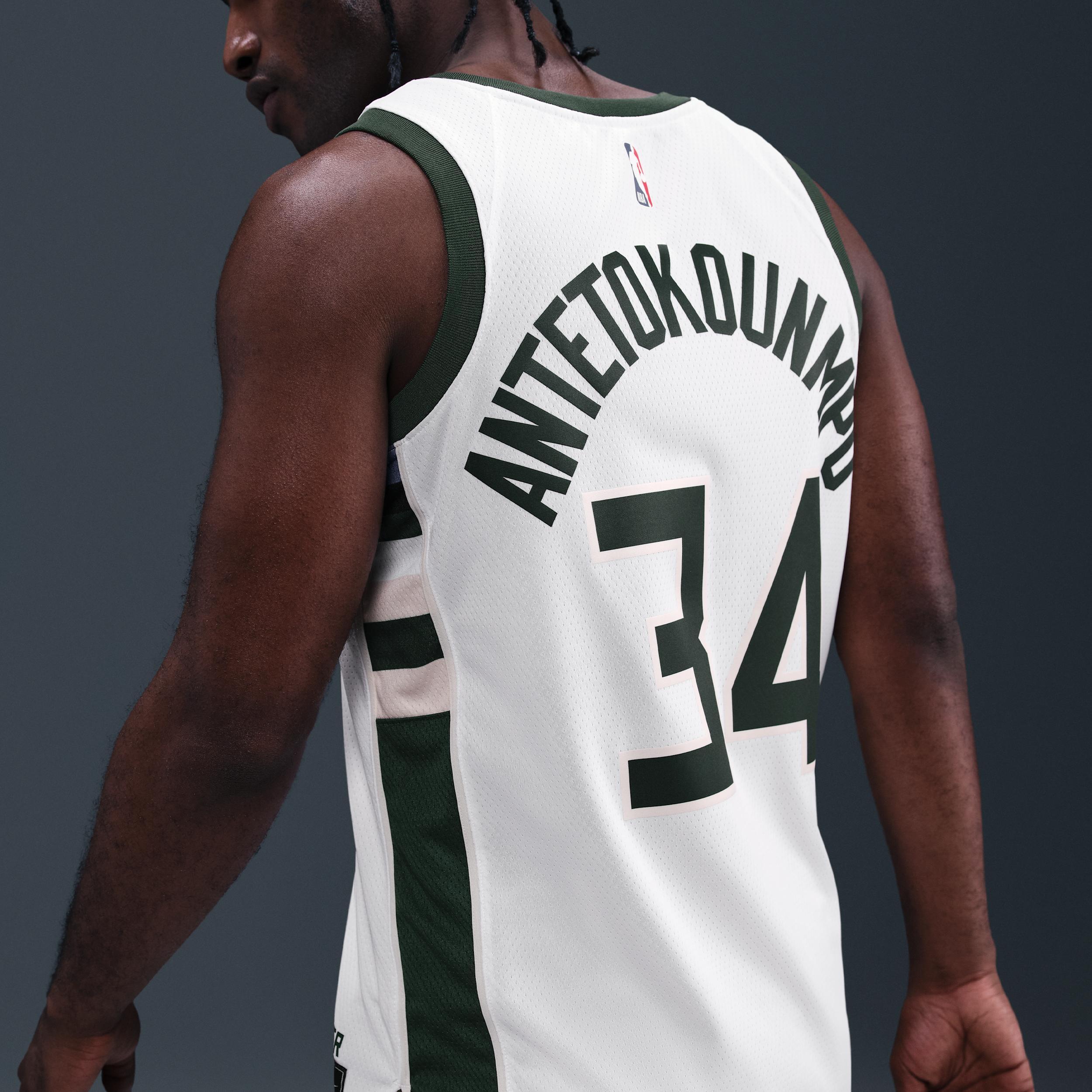 Milwaukee Bucks Association Edition Nike Mens Dri-FIT NBA Swingman Jersey | DN2084-100 Product Image