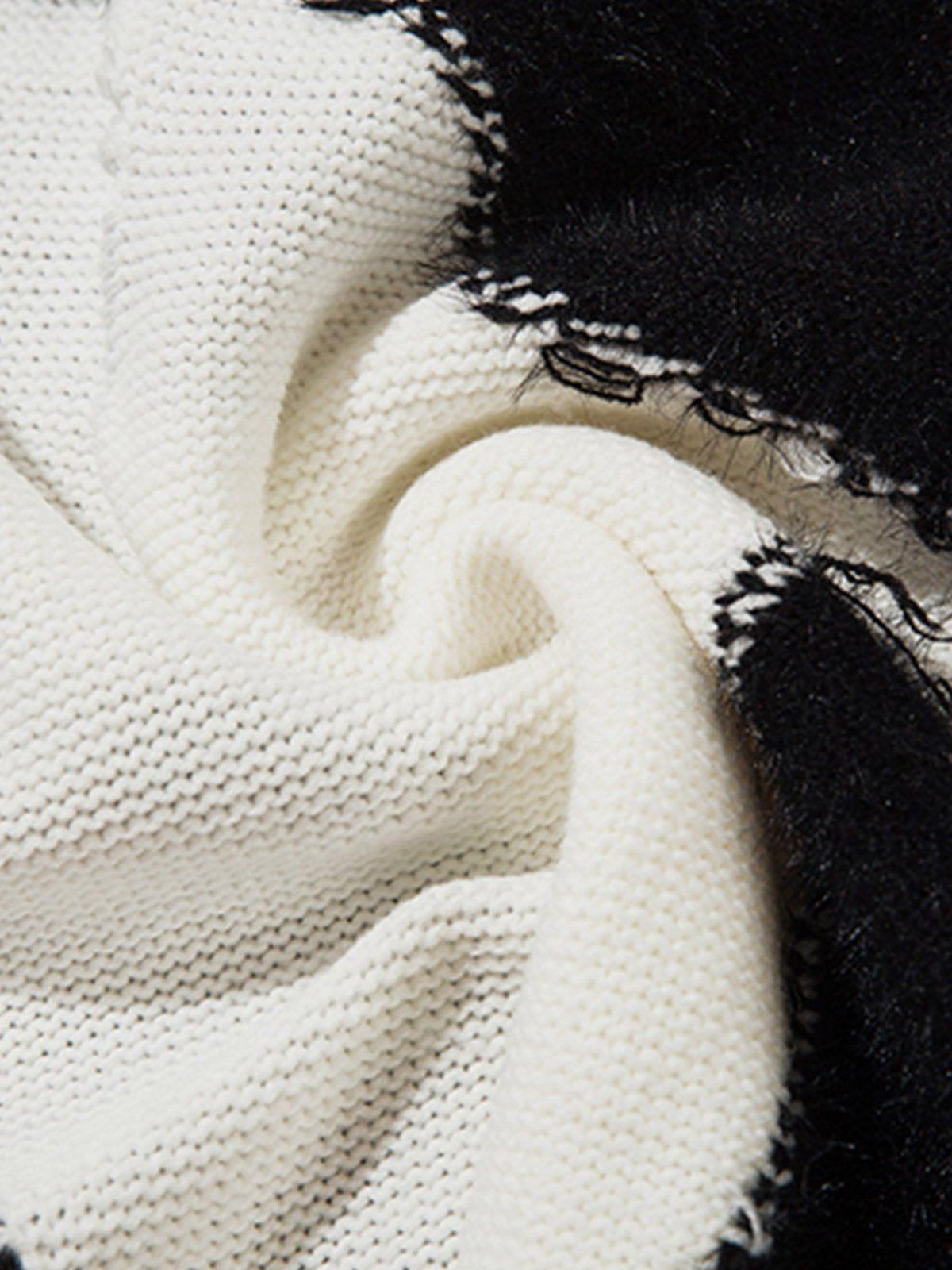 Aelfric Eden Color Blocking Distressed Sweater Product Image