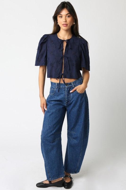 Ciera Tie Front Top Product Image