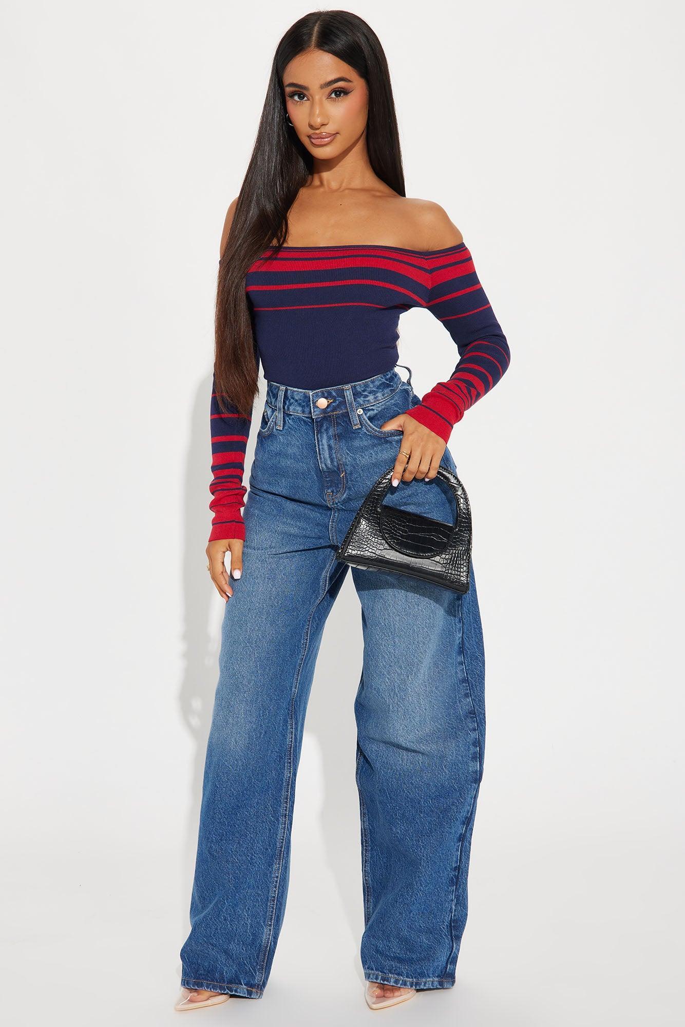 Kennedy Sweater Bodysuit - Navy/combo Product Image