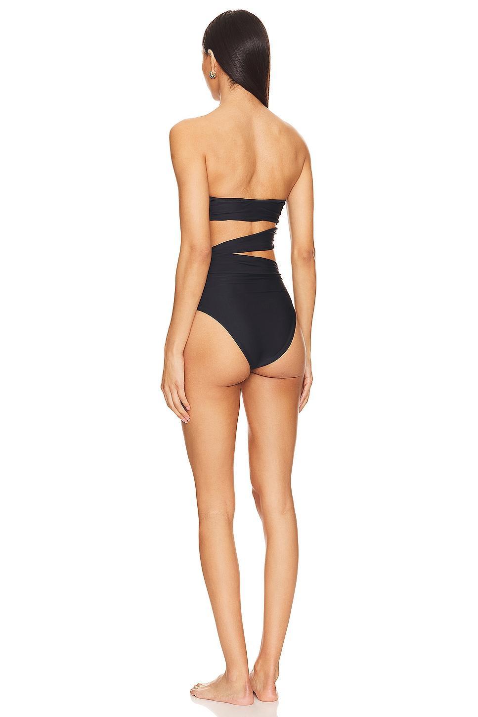 Lovers and Friends Lima Strapless One Piece in Black & Red Product Image