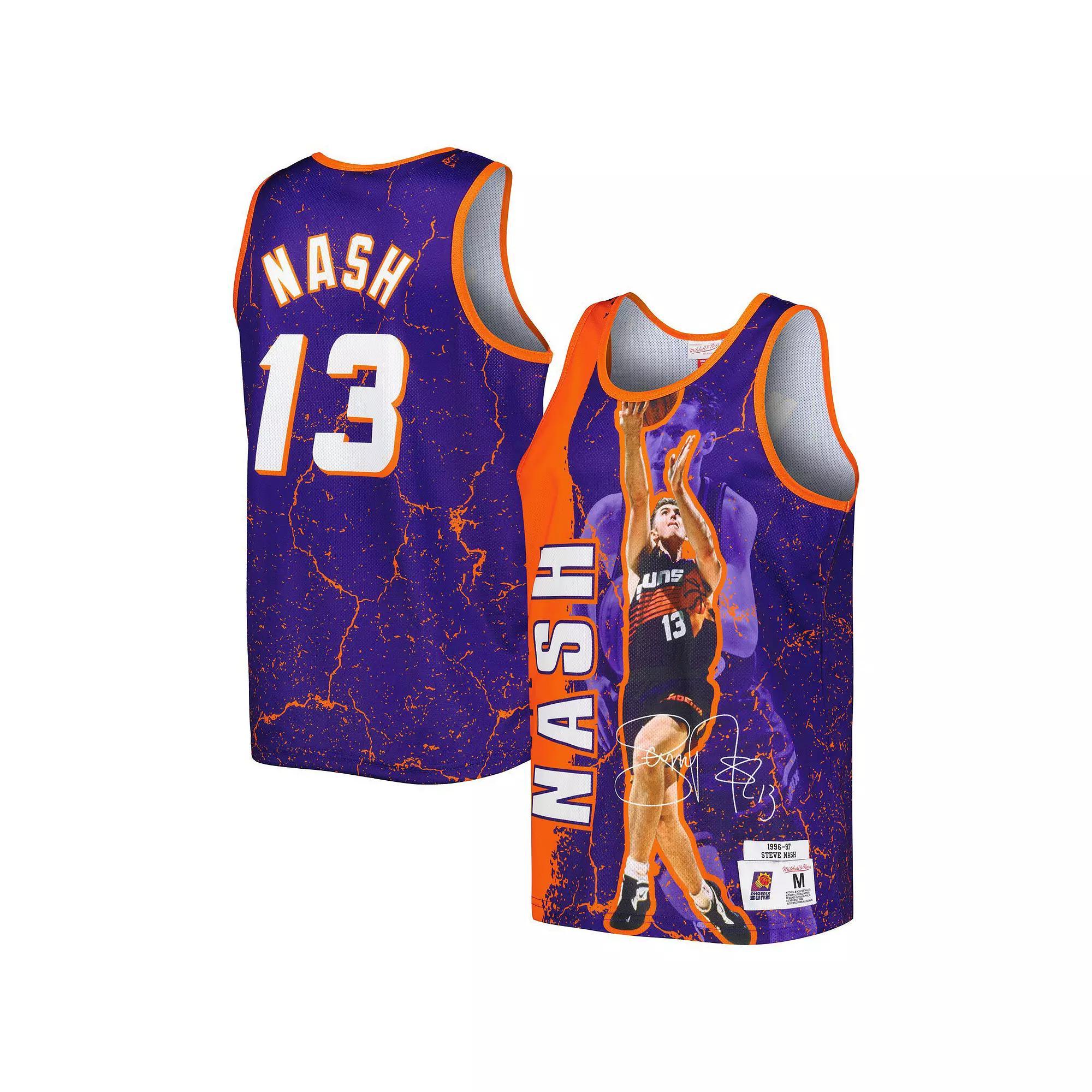 Men's Mitchell & Ness Steve Nash Purple Phoenix Suns 1996-97 Hardwood Classics Player Burst Tank Top, Size: Large, Phx Purple Product Image
