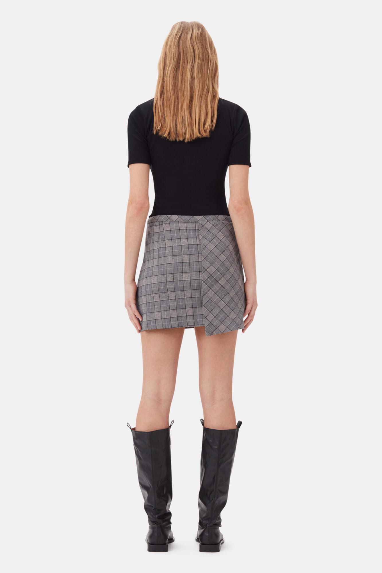 Checkered Mini Skirt Product Image
