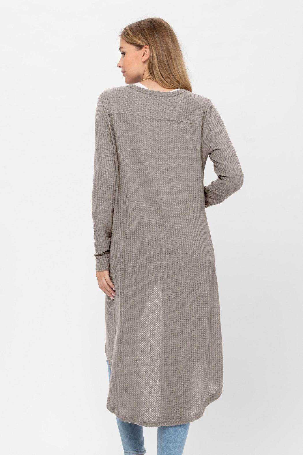 Button Down Solid Color Knit Cardigans With Pockets Product Image