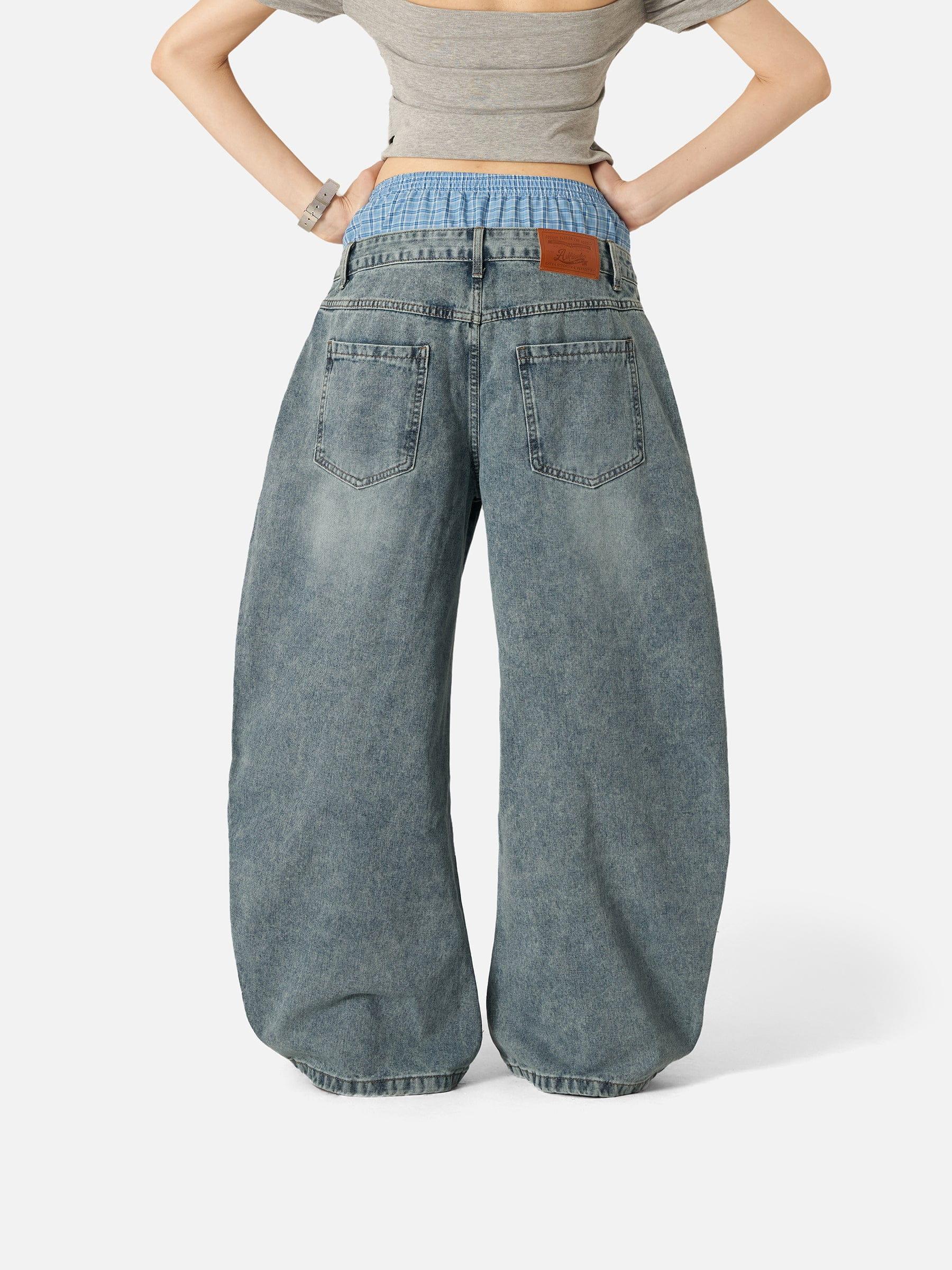 Aelfric Eden Double Waist  Baggy Jeans Product Image