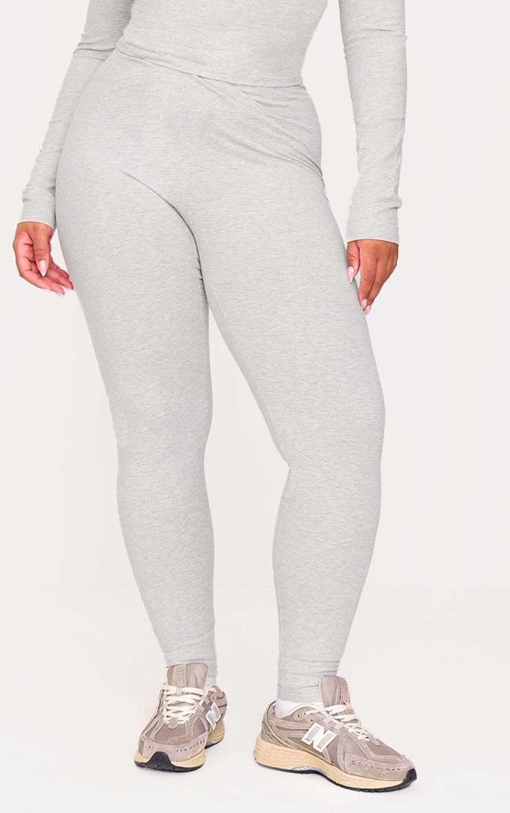 Ash Grey Sculpt Wrap Waist Gym Leggings Product Image