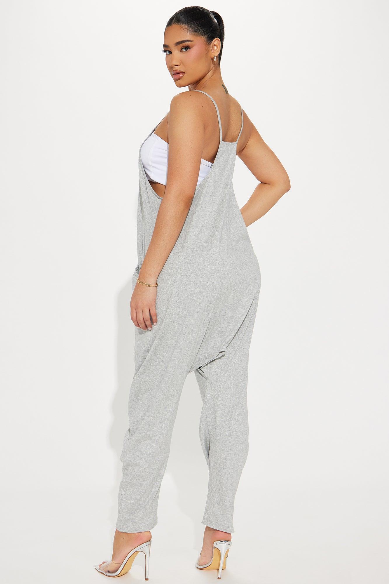 Get You Off My Mind Jumpsuit - Heather Grey Product Image