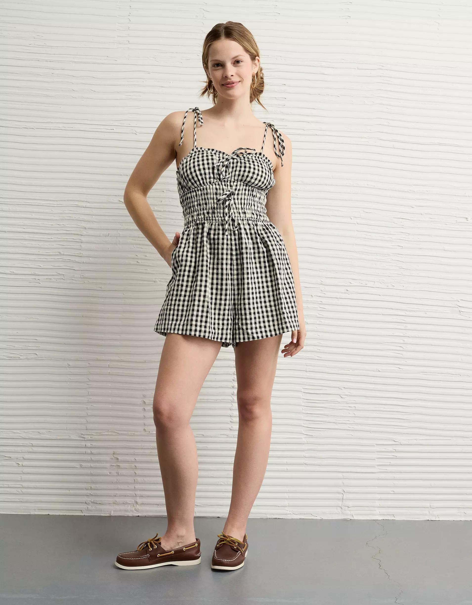 AE Sweetheart Bow Romper Product Image