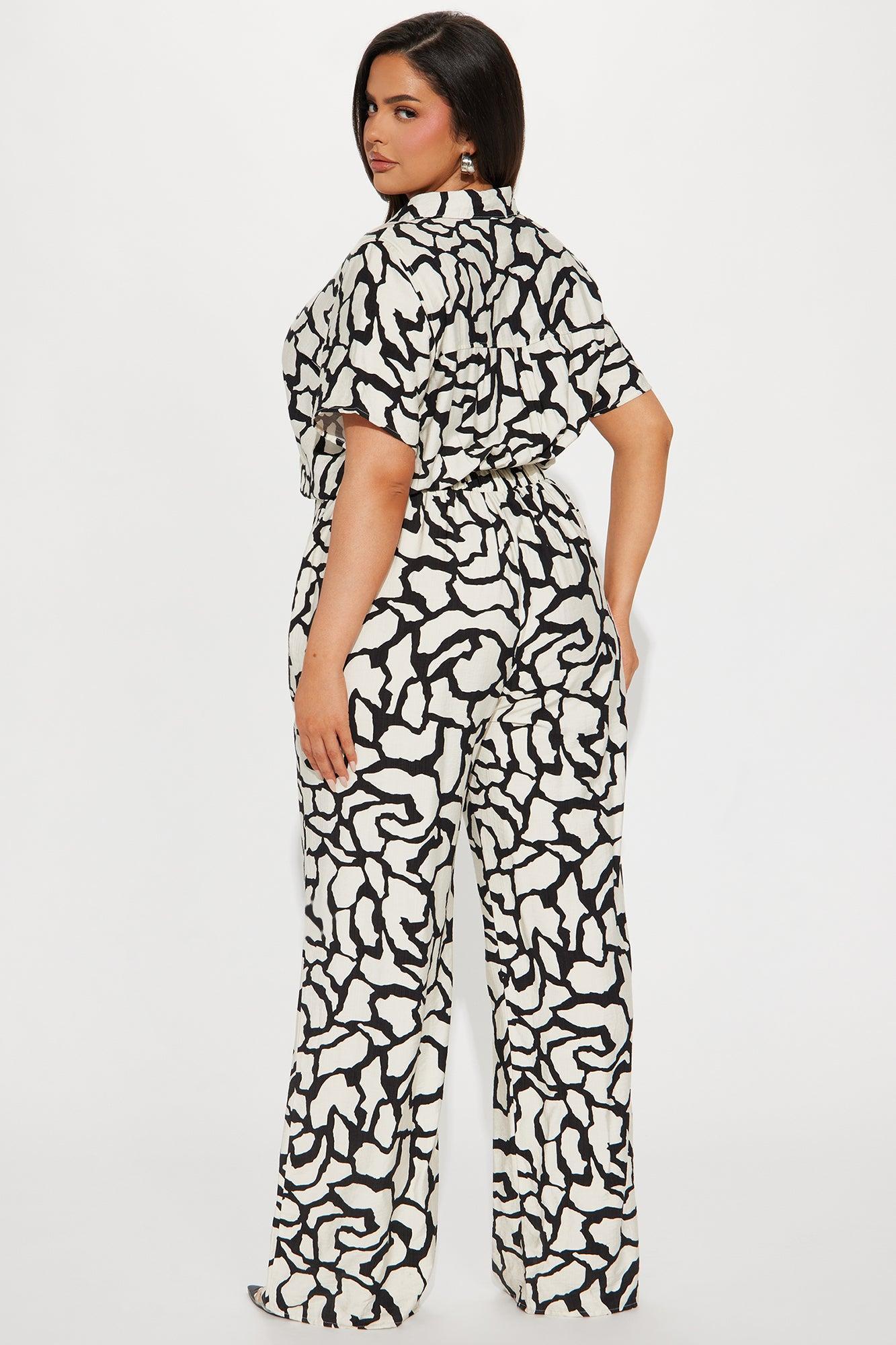 Leila Jumpsuit - White/Black Product Image