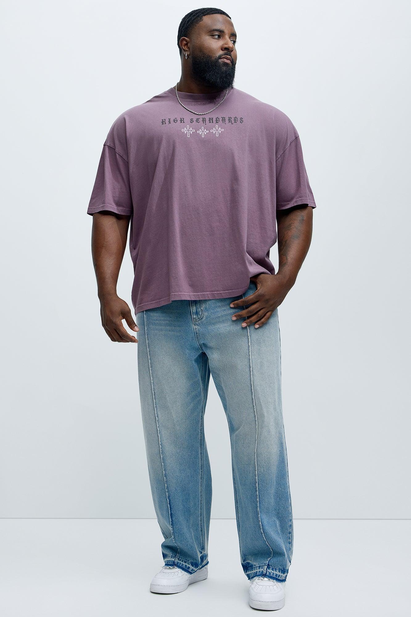 High Standards Oversized Short Sleeve Tee - Purple Product Image
