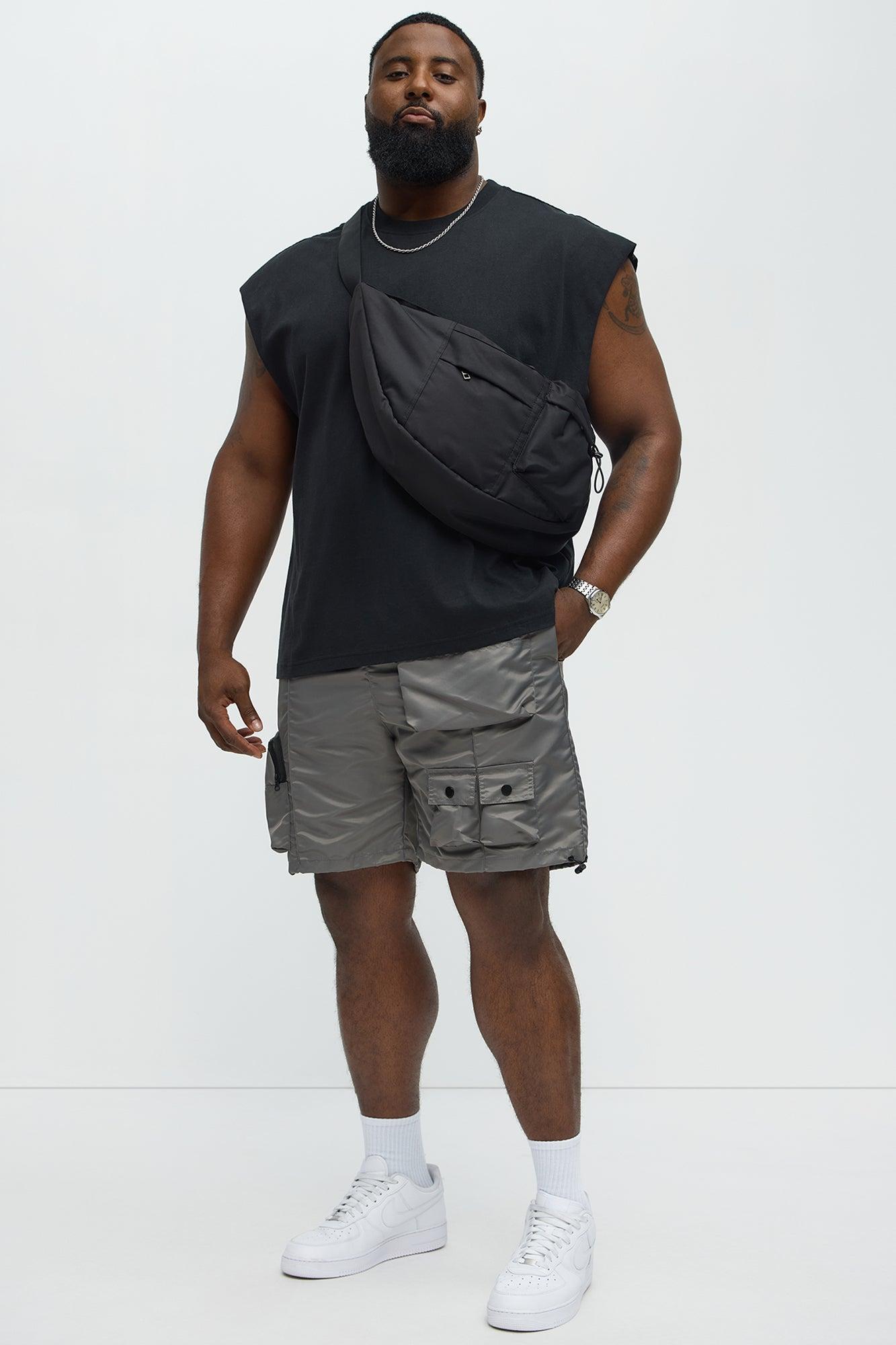 Called It Nylon Cargo Short - Grey Product Image