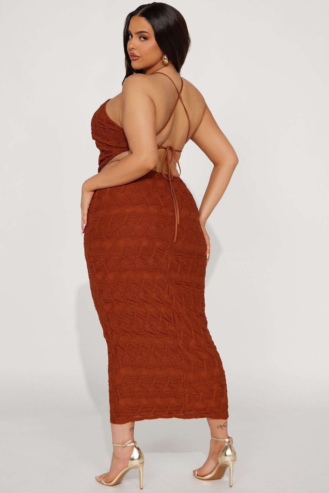 Luna Textured Skirt Set - Mocha Product Image