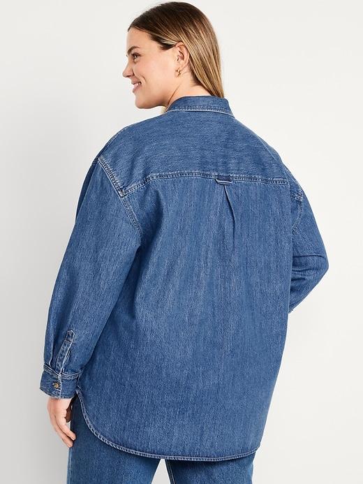 Boyfriend Button-Down Jean Tunic Product Image