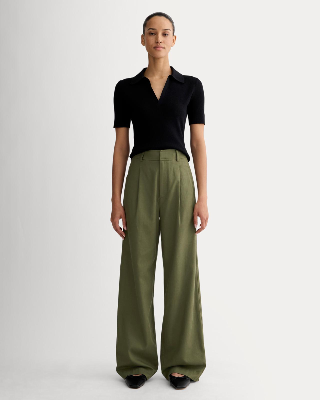Womens Draper Pleated Pant in Buttersmooth by Everlane Product Image