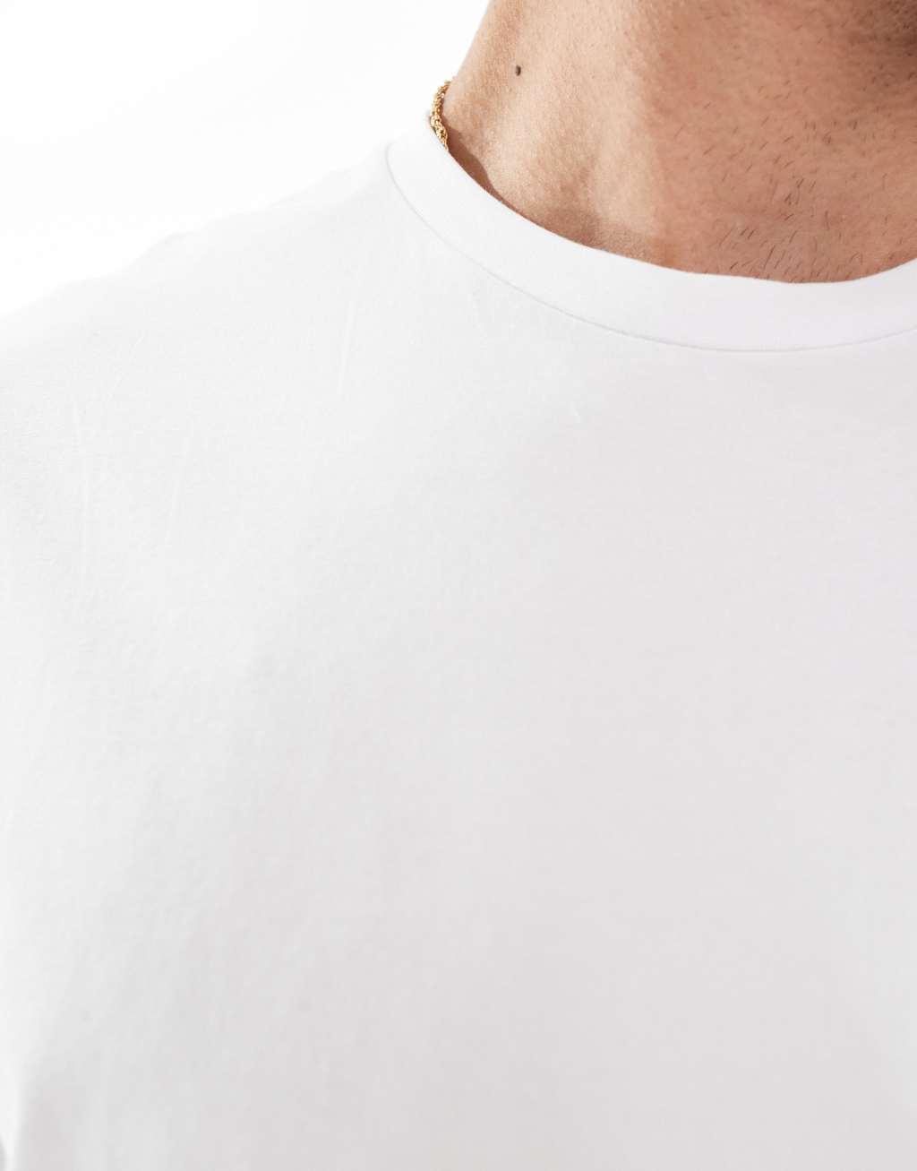 Jack & Jones mercerized t-shirt in white Product Image