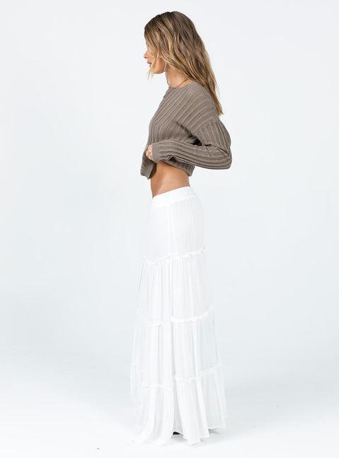 Miriah Maxi Skirt White Petite Product Image