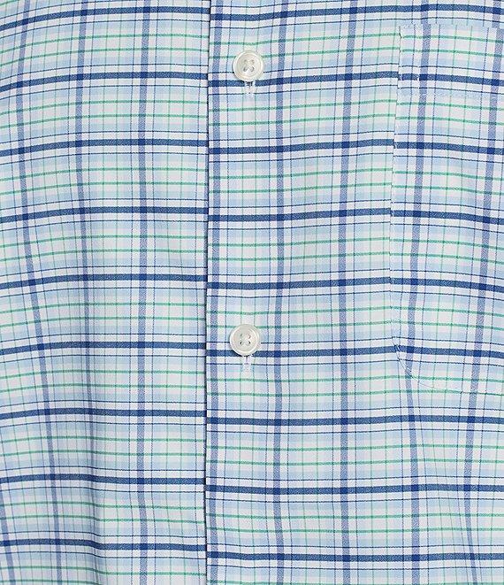 Roundtree & Yorke The Traveler Performance Short Sleeve Plaid Print Sport Shirt Product Image